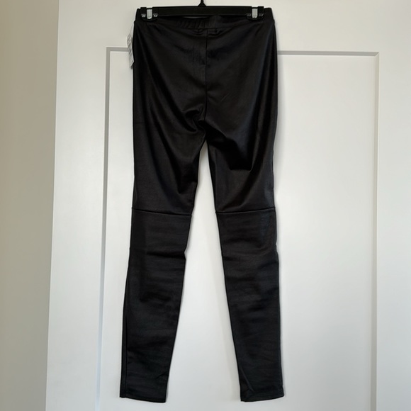 Trouvé Black Leather Look Leggings XS - Picture 2 of 5